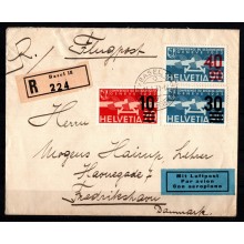 Luftpostbrev - Schweiz - Luftpostprovisorier - AFA 304-06.